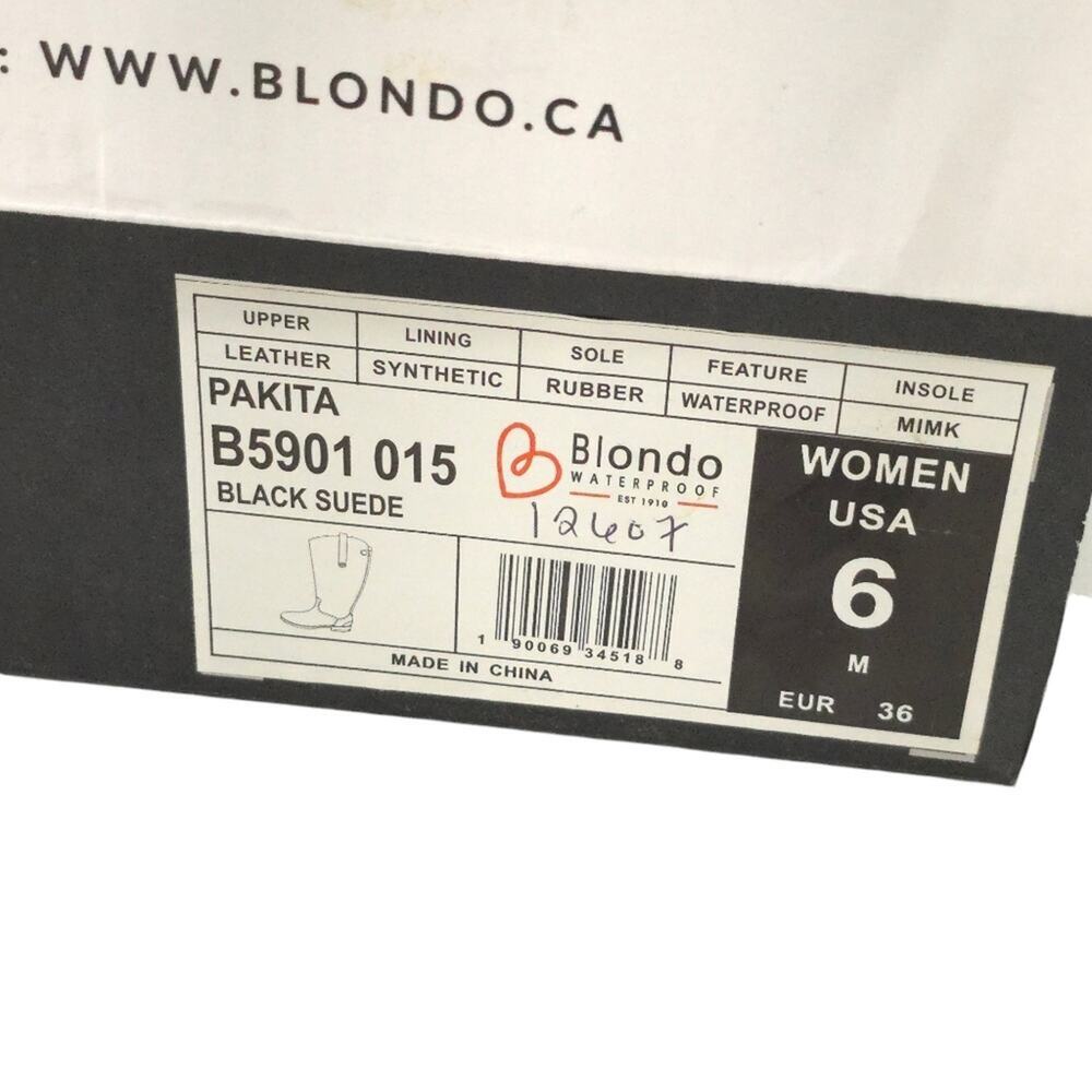 Blondo Pakita Tall Boots Black Suede Waterproof - Picture 16 of 16